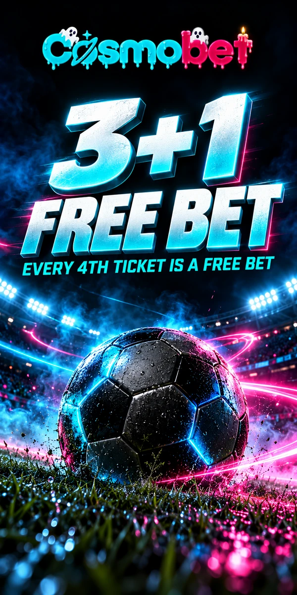 Cosmobet: 3+1 free bet, every 4th ticket is a free bet